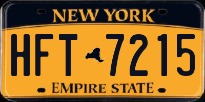 NY license plate HFT7215