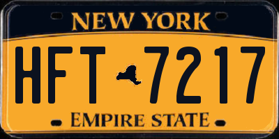 NY license plate HFT7217