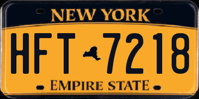 NY license plate HFT7218