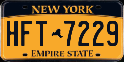 NY license plate HFT7229