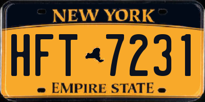NY license plate HFT7231