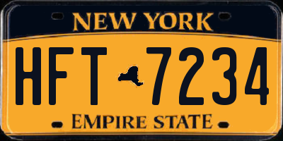 NY license plate HFT7234