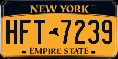 NY license plate HFT7239