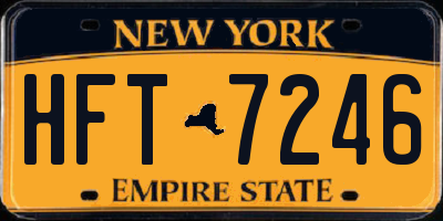 NY license plate HFT7246
