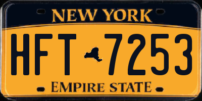 NY license plate HFT7253