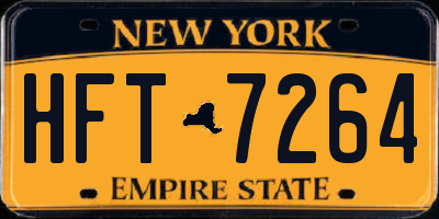 NY license plate HFT7264