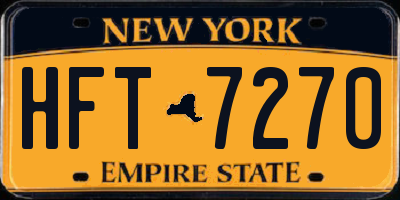 NY license plate HFT7270