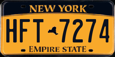 NY license plate HFT7274