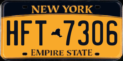 NY license plate HFT7306