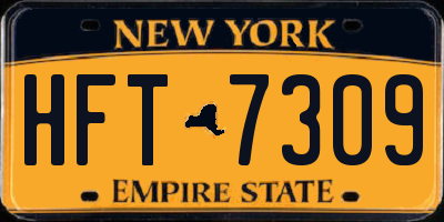 NY license plate HFT7309