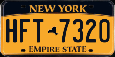 NY license plate HFT7320