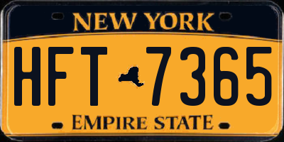 NY license plate HFT7365