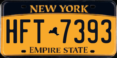 NY license plate HFT7393