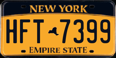 NY license plate HFT7399