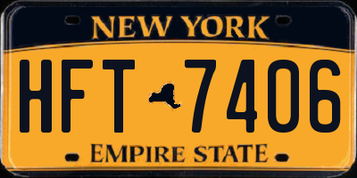 NY license plate HFT7406