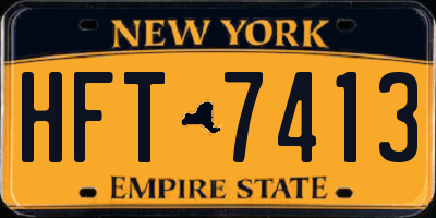 NY license plate HFT7413