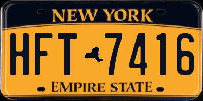 NY license plate HFT7416