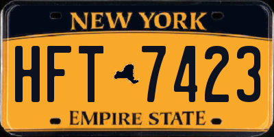 NY license plate HFT7423