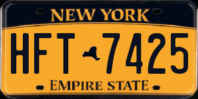 NY license plate HFT7425