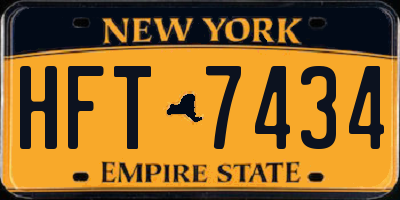 NY license plate HFT7434