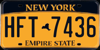 NY license plate HFT7436