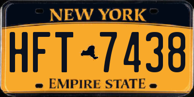 NY license plate HFT7438