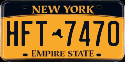 NY license plate HFT7470
