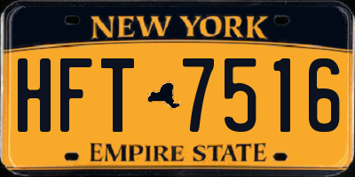 NY license plate HFT7516