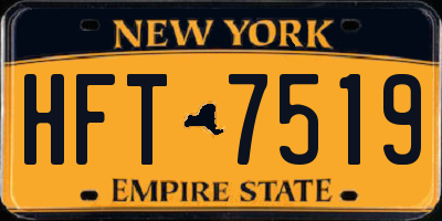 NY license plate HFT7519