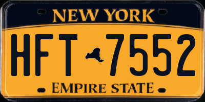 NY license plate HFT7552