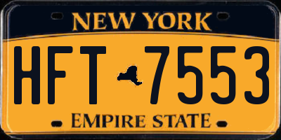 NY license plate HFT7553