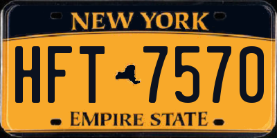 NY license plate HFT7570