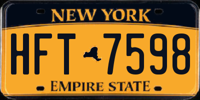 NY license plate HFT7598