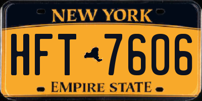 NY license plate HFT7606