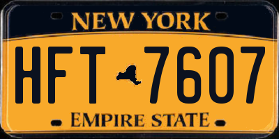 NY license plate HFT7607