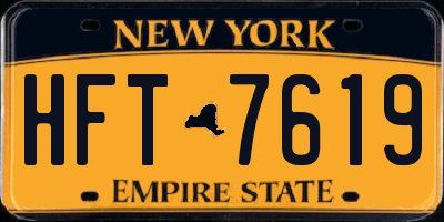 NY license plate HFT7619