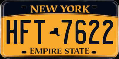NY license plate HFT7622