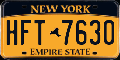 NY license plate HFT7630