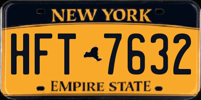 NY license plate HFT7632