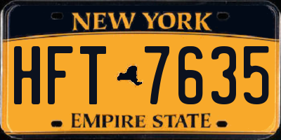 NY license plate HFT7635