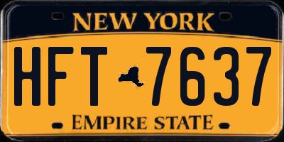 NY license plate HFT7637