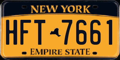 NY license plate HFT7661