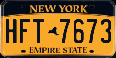 NY license plate HFT7673