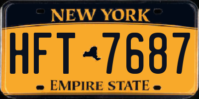 NY license plate HFT7687