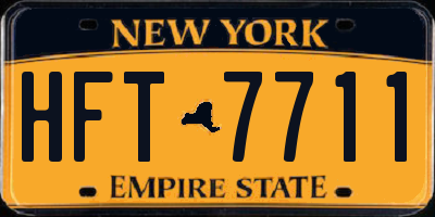 NY license plate HFT7711