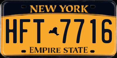 NY license plate HFT7716