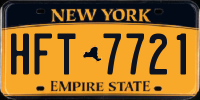 NY license plate HFT7721