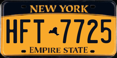 NY license plate HFT7725