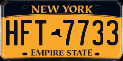 NY license plate HFT7733