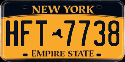 NY license plate HFT7738